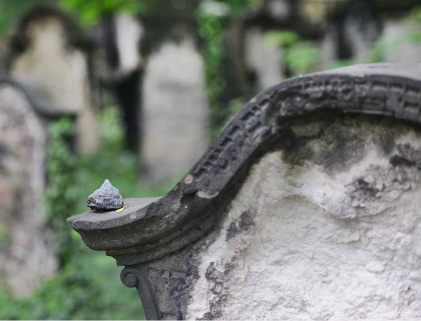 Grabstein auf einem Jüdischen Friedhof in Sachsen
